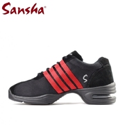 Sansha法国三沙运动舞蹈鞋帆布连底气垫增高爵士鞋街舞鞋H37C
