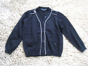 外贸童装韩国品牌，男童肩章羊毛开衫中大童毛衣外套原单