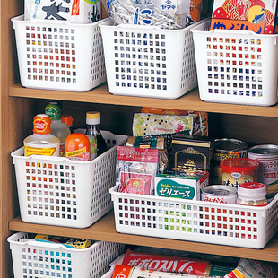 日本进口inomata食品收纳筐，厨房橱柜调味收纳篮办公桌面整理框
