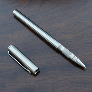 不锈钢中性笔创意手工金属笔厚实管壁握持舒适送爱人朋友实用