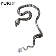 yuki个性饰品蛇形耳骨可夹耳环，无耳洞女男耳挂朋克耳环小众设计感
