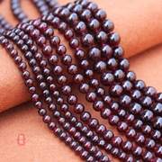 天然石榴石散珠4-12mm石榴石，圆珠diy手工手链，项链隔珠材料配件