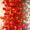 仿真红枫叶子装饰花藤管道，假绿枫叶蔓藤条，悬挂绿植物花卉吊顶园艺