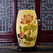 现代中式灯具景德镇薄胎陶瓷，台灯复古典床头灯，青花瓷粉彩陶瓷台灯