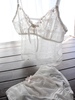 孕妇写真纯白色梦幻仙女蕾丝v领吊带性感睡衣内衣两件套装私房照