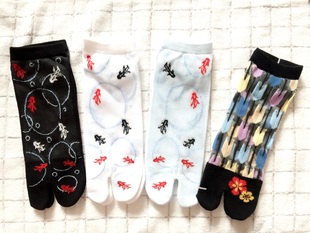 日本tutu原单外贸棉袜学生袜运动袜爱心二趾袜木屐袜淑女袜40-47