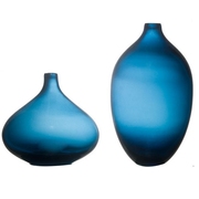 新欧式(新欧式)装饰品花瓶，大号玻璃蓝色小口摆件，客厅插花餐桌家居创意美式