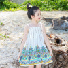 女童沙滩裙20夏款5-14岁中大童纯棉民族风，吊带连衣裙波西米亚度假