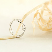 扭曲戒指女日韩国潮人学生食指指环s925纯银韩版时尚饰品清新个性