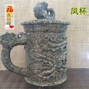 阜新福鑫天然麦饭石保健水杯，雕刻保健水杯送给父母礼物