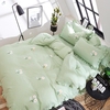 绿色床裙床罩绣花床罩床裙式四件套公主风花边被套少女心床上用品