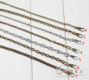 布艺手工diy包包配件辅料，120cm米长十字链扁铁链，灯笼麻花链搭配