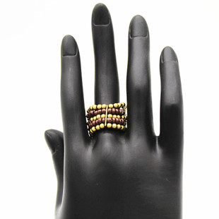 欧美外贸流行饰品复古戒指弹力，松紧米珠戒指简约时尚女戒指指环33
