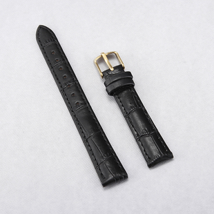 真皮表带14毫米宽手表配件手表表带，棕色黑色针扣
