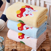 金号纯棉儿童毛巾被婴幼儿宝宝，午睡方形浴巾卡通，可爱柔软抱毯被