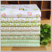 diy手工拼布布料8色清新绿色，布组布头-斜纹，纯棉全棉床品服装面料
