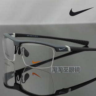 运动眼镜篮球足球跑步近视，男半框眼镜框，tr90超轻舒适纯黑眼镜架
