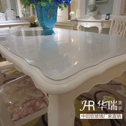定制环保无味中田水晶板磨砂进口软玻璃餐桌垫餐桌布透明桌垫学生