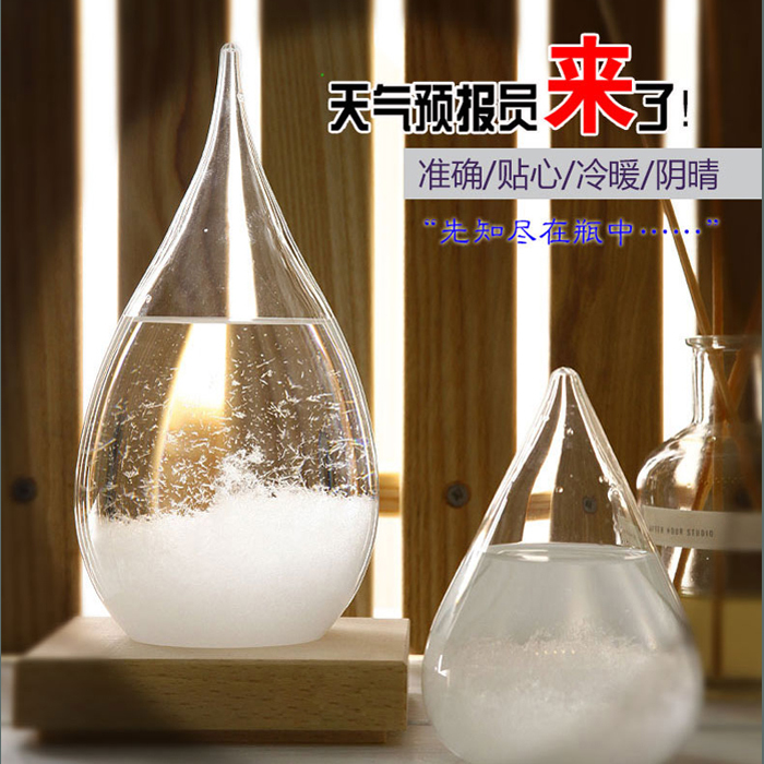 显示瓶子桌面摆件摆件感应热能水晶球生日天气