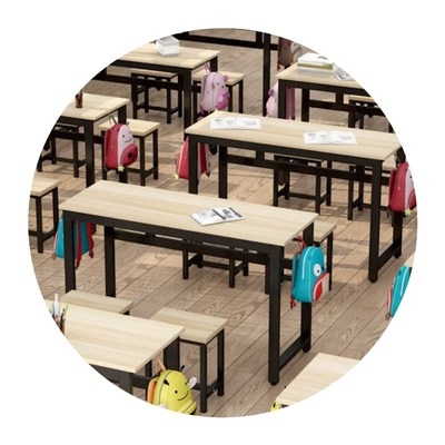 学校辅导班中小学生课桌椅单人，双人桌补习mn午托学习桌美术桌。。