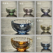 玻璃水杯彩色耐热水晶玻璃杯子，透明水杯套装，果汁杯家用茶杯创意杯