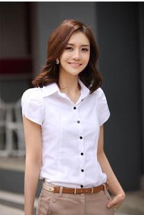 2024韩版职业装衬衣女白色短袖女装夏季ol工作服女士衬衫夏装