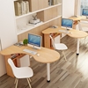 1.2实木转角电脑桌带书柜写字办公台式家用组合拐角学生简约书桌