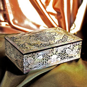 高档锦贝传说螺钿漆器首饰盒木质欧式复古闺蜜结婚礼物简约公主收