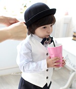 韩国进口儿童礼服男童马甲，百天宝宝正装西装，马甲演出服装