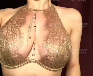 金色apagent小胸上托调整型，防下垂收副乳，性感内衣女聚拢文胸大码