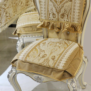 漫菲罗欧式餐厅餐椅垫坐垫椅背套装 时尚蕾丝餐椅子凳子坐垫座垫
