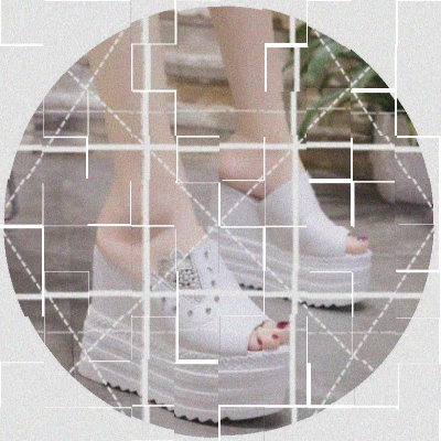 。凉拖鞋女夏时尚2020百搭韩版蕾丝厚底外穿坡跟12cm超高跟一字拖