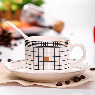 莹辰达简约骨瓷咖啡杯套装，欧式红茶创意下午茶杯套装陶瓷咖啡套具