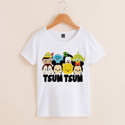 夏季男童中大童可爱卡通TSUM全家福半袖短袖上衣T恤潮童小童T