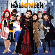 万圣节cosplay服装儿童巫婆演出服吸血鬼公主裙表演服
