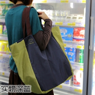 超大容量加厚收纳可折叠超市购物袋，手提软购物包高强度环保袋买菜