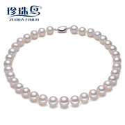 珍珠项链妈妈款12-15mm正圆，强光淡水珍珠，锁骨链女送婆婆节日礼物