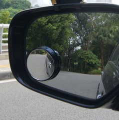TYPER汽车倒车辅助镜小圆镜 可调节旋转反光后视镜广角盲点镜