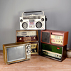 复古怀旧老式铁皮录音机收音机电视机模型摆件拍摄影视道具装饰