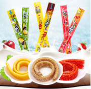 韩国进口零食品海太长条软糖，长舌头糖果柠檬，草莓苹果味喜糖27g*10