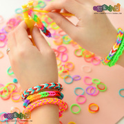 皮筋diy韩国彩色虹，编织机rainbowloom橡手项链发绳儿童手工制作