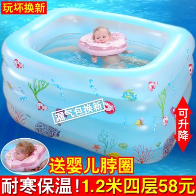 速发设备新生儿洗澡桶充气可折叠室内大型户外可爱游乐场游泳
