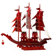 一帆风顺帆船模型摆件红木船工艺品，仿真一米实木质大号龙船100