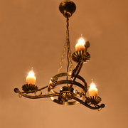 美式乡村复古怀旧铁艺蜡烛吊灯仿古中式酒吧茶楼咖啡厅灯具餐厅灯