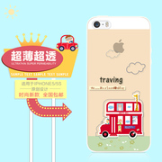 适用于苹果iPhone5/5s手机套 日韩创意外壳 卡通超薄镂空透明软壳