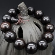 天然印尼黑檀手串佛珠手链紫檀男女士黑檀木手串念珠转运饰品天然