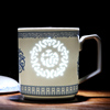 青花玲珑家用茶杯景德镇陶瓷杯带盖个人杯子创意镂空办公室会议杯
