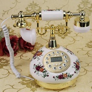 欧式田园复古仿古有线电话，老式古董陶瓷，家用固定电话座机