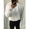 韩国男装糖果多色长袖t恤圆领，打底衫体恤tee衫套头打底衫