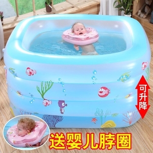 婴儿游泳池1.1米充气新生，的儿家用小号室内泳池，夏天1.5米多层小孩